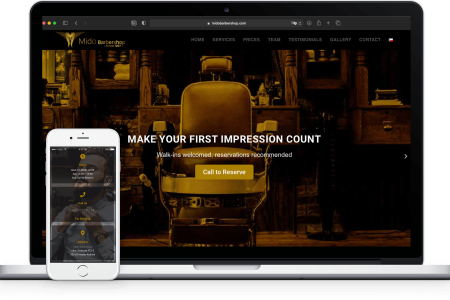 hairdresser responsive website